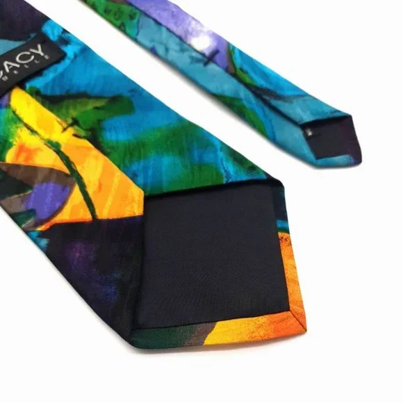 Legacy By Belle Men Necktie Business Silk Dad Gift Work Office Abstract Art B - Picture 5 of 6